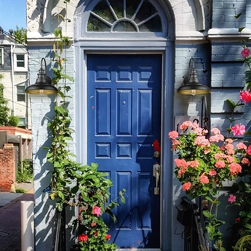 Miniatura 6 de Lámpara de granero para exteriores con sensor de anochecer a amanecer, lámpara de pared para exteriores de 12.3 pulgadas, lámpara de montaje en