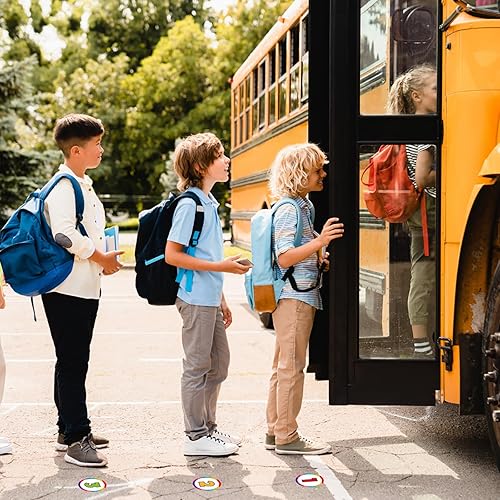 Miniatura 3 de FLYAB 36 calcomanías de marcadores de números, puntos de alineación para aula, suelo, aula, calcomanías de suelo para aula, regreso a la escuela,