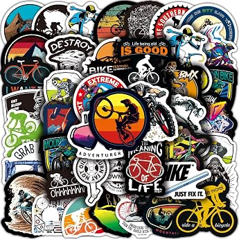 Mountain Bike Stickers for Boys for Computer Cups Bicycle Motorcycle Helmet Travel Suitcase Stickers Pack of 100