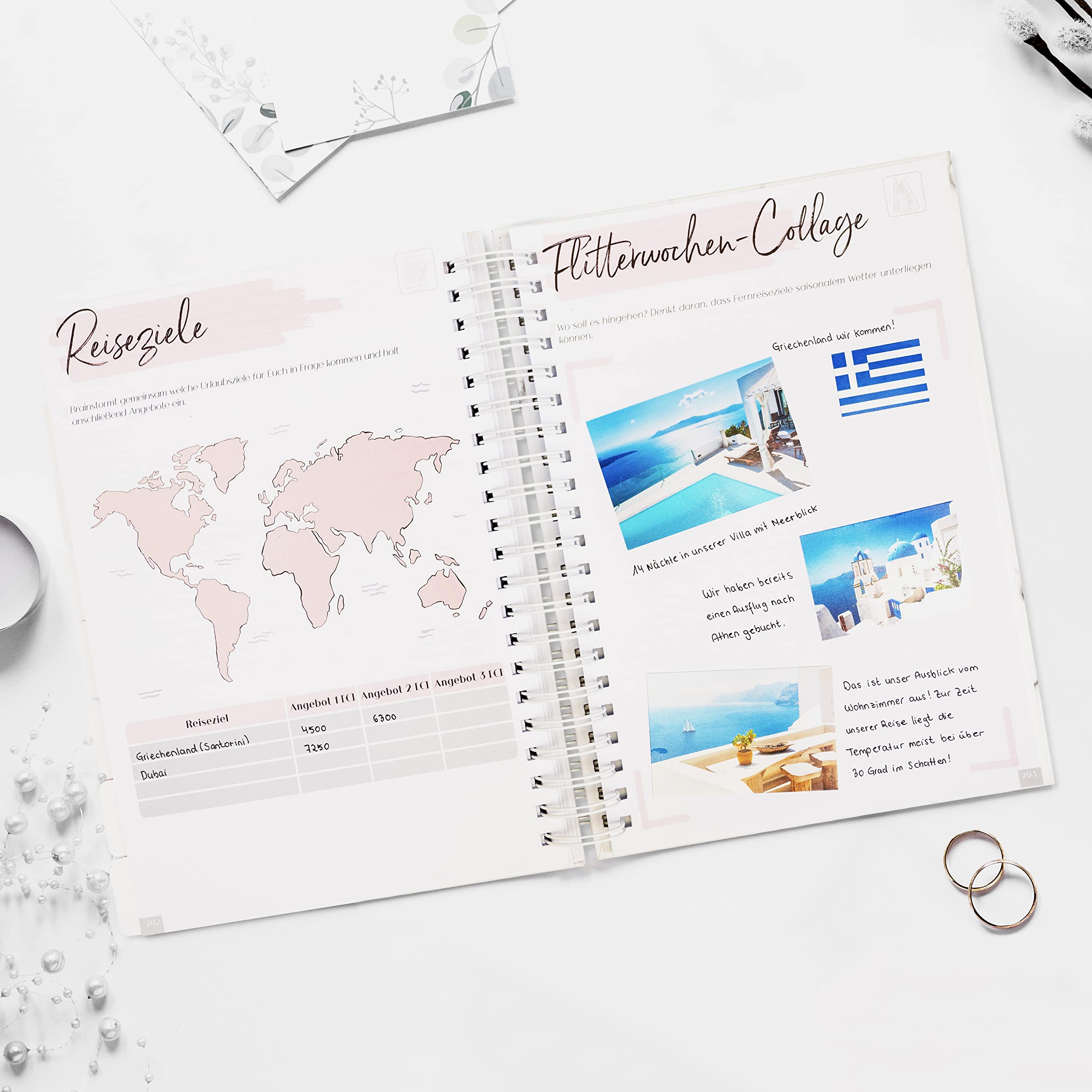 TWIVEE - Der große Hochzeitsplaner - Wedding Planner - deutsch - über 200 Seiten - Organizer mit Kalender - Buch zur Hochzeit - Tolles Geschenk zur Verlobung