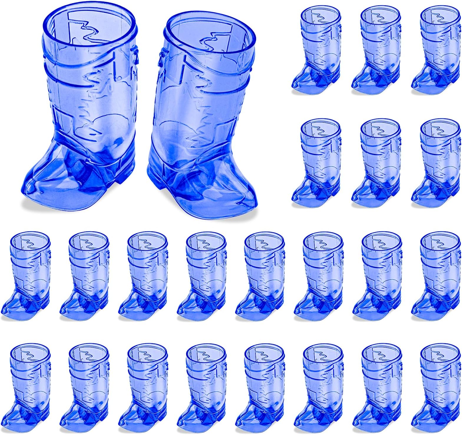 32 Pcs Cowboy Cowgirl Shot Glass 30 Pcs 1 oz Plastic Mini