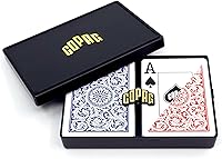 Vista 1 de Copag 1546 Design - Juego de cartas 100% de plástico, tamaño de póquer (estándar) rojo/azul (índice jumbo, 1 juego)