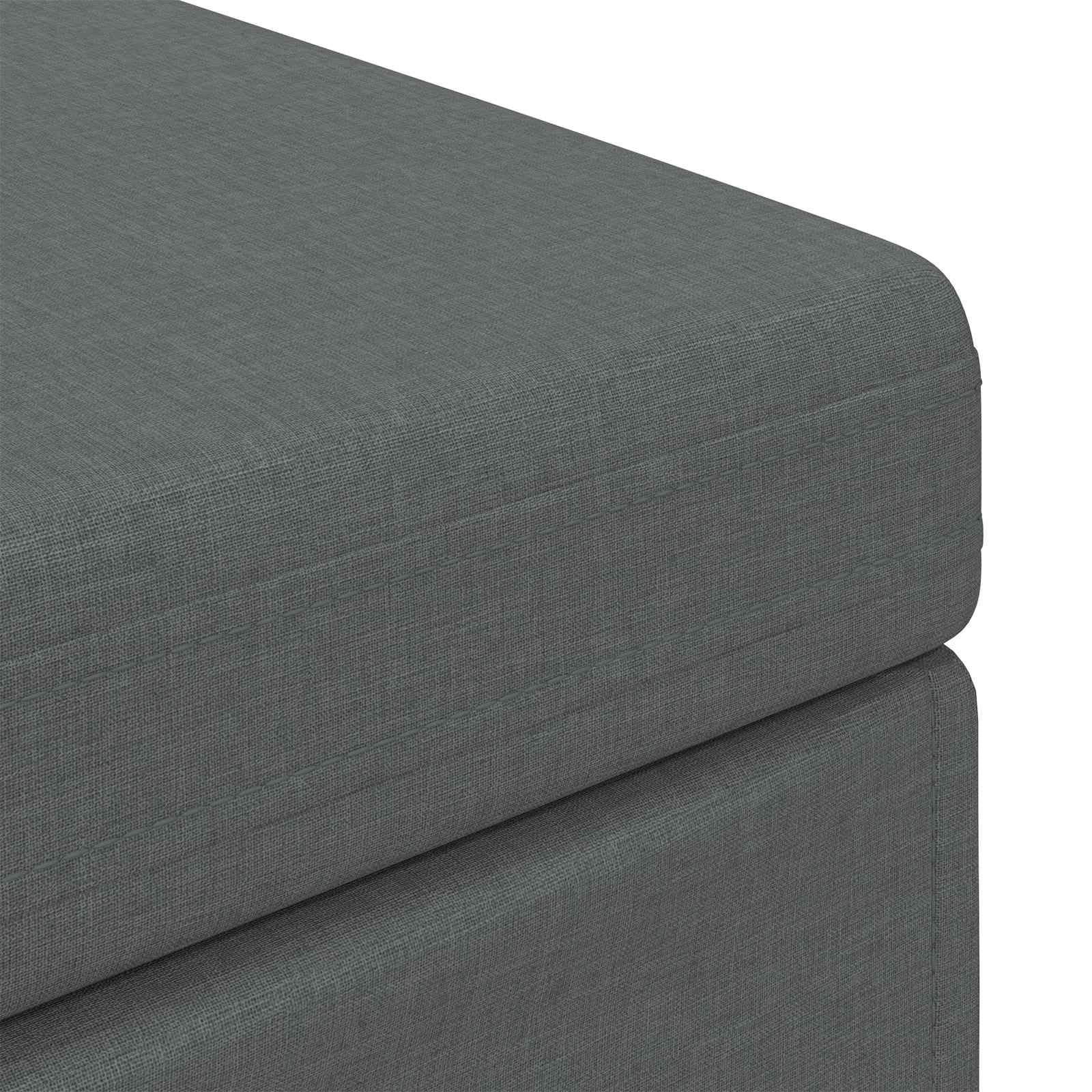 vidaXL Halka Ciemnoszary Tkanina i drewno inżynieryjne, Nowoczesny, trwały, kompaktowy stołek do kuchni, stylowy design, wygodne siedzenie, minimalistyczne meble