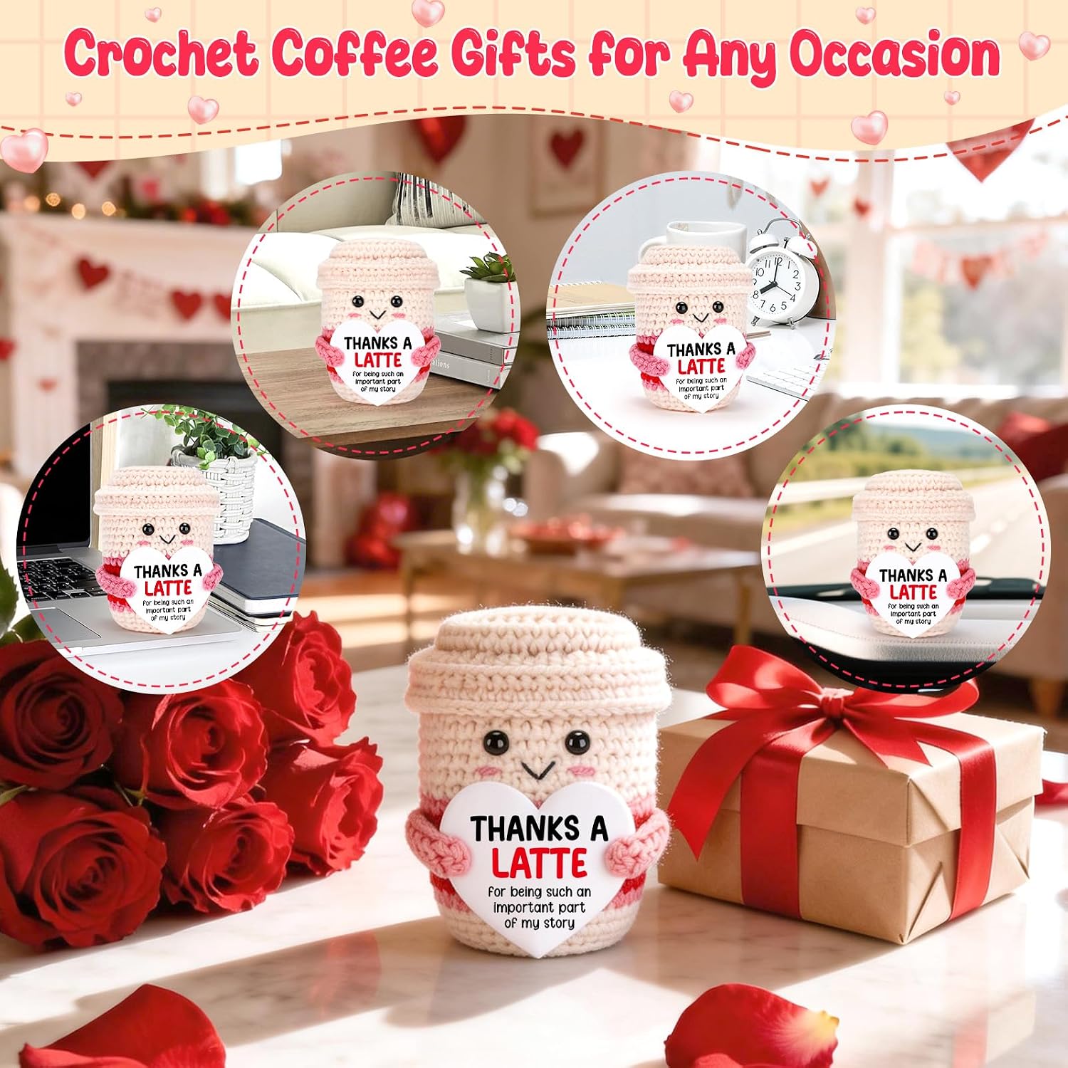 Teacher Gifts Teacher Appreciation Back To School First Day of School Gifts for Women End of Year Thank You Retirement Dance Music Kindergarten Preschool Best Teachers Handmade Crochet Pink Coffee Mug