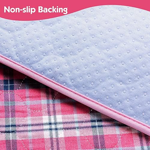 Miniatura 47 de OUTCREATOR Almohadillas de cama lavables de 34 x 56 pulgadas (paquete de 2), protector de colchón para incontinencia, almohadillas impermeables