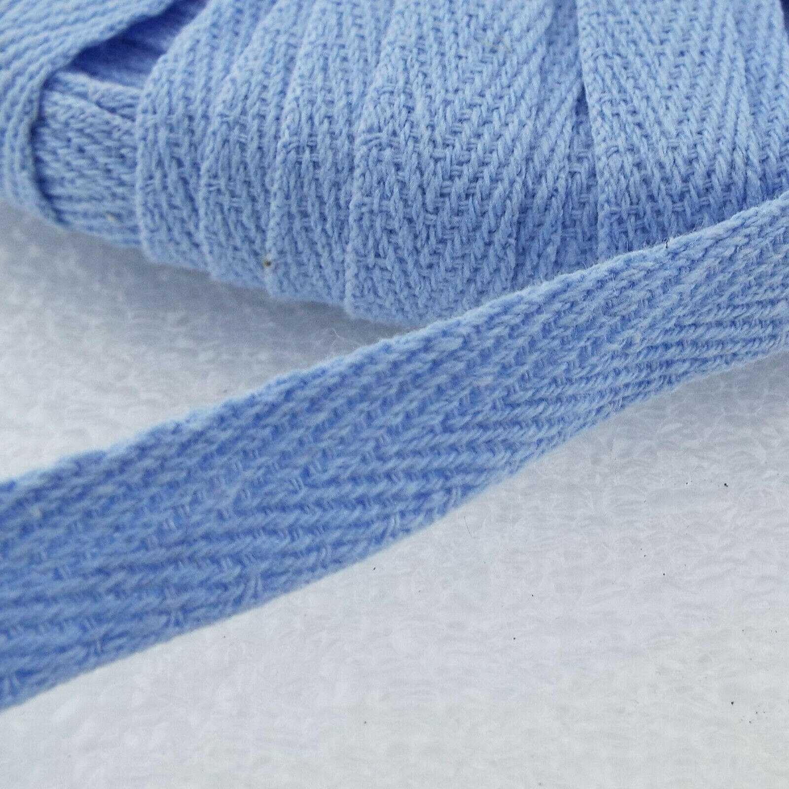 10mm Cotton Tape Herringbone Twill Binding Tape Ties Etc Buy 1 2 4 or 8m 521D, Sky Blue, 4 Metres — image 1