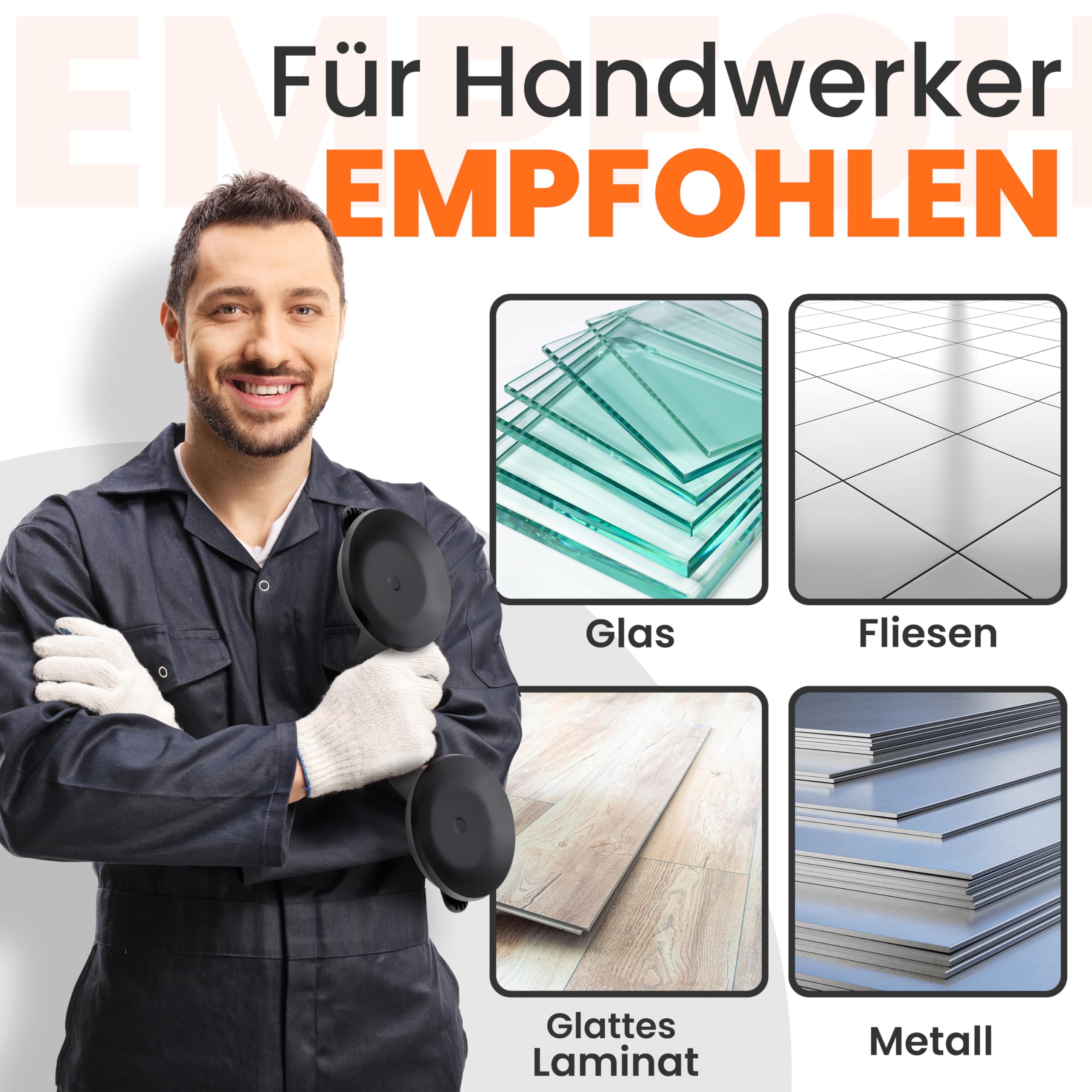 JK Trade® Set van 2 zuignappen met draaggreep, antislip vacuümlifter met handgreep, tot 120 kg draagkracht, zuignap, hefgereedschap als transporthulp voor ruiten, tegels, autoruiten, droger JK Trade® Set van 2 zuignappen met draaggreep, antislip vacuümlifter met handgreep, tot 120 kg draagkracht, zuignap, hefgereedschap als transporthulp voor ruiten, tegels, autoruiten, droger