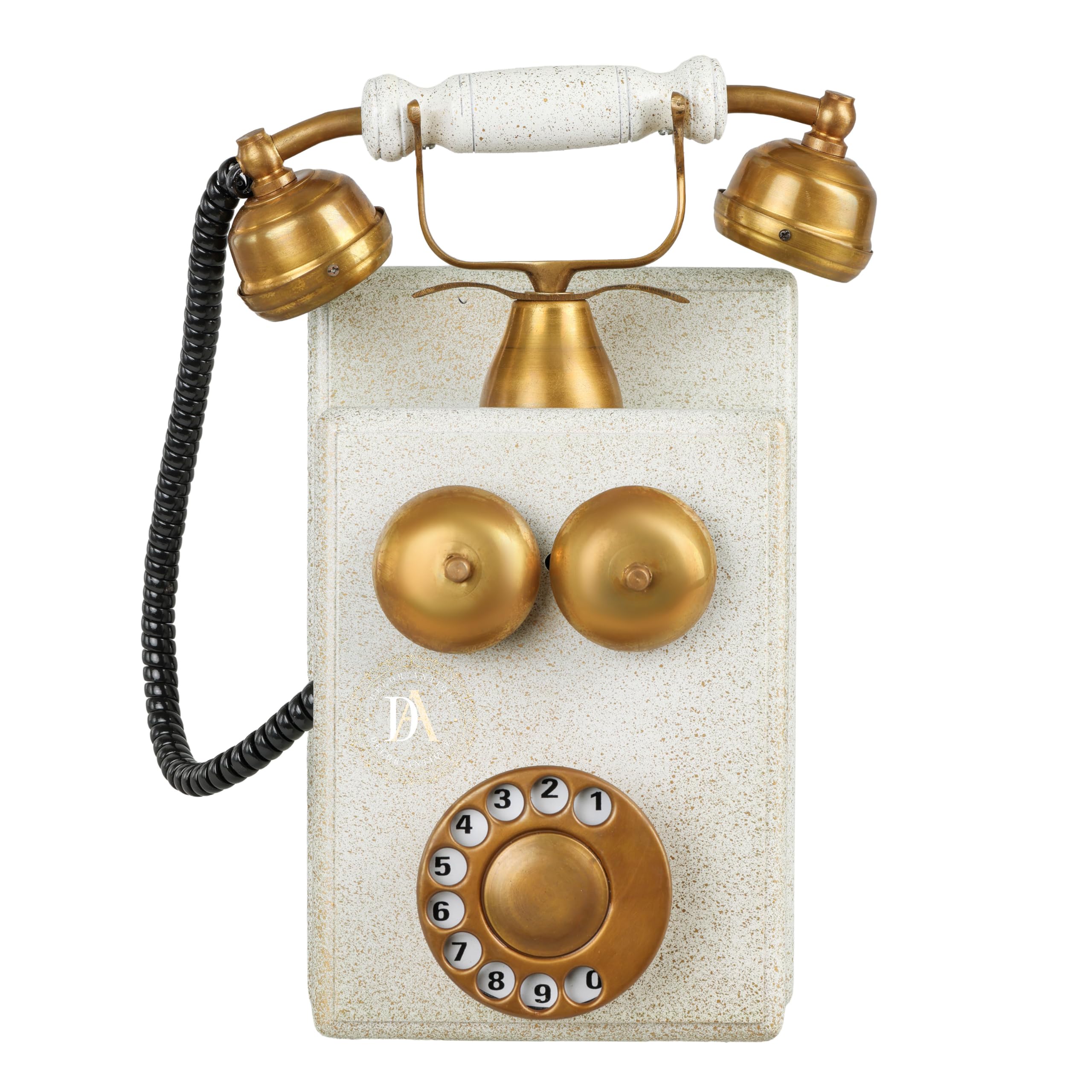 Decor Antique Old Classic Telephone Wooden Carving Work Vintage Wooden Base (Non Working) Corded Telephone Decor Gift-image-42