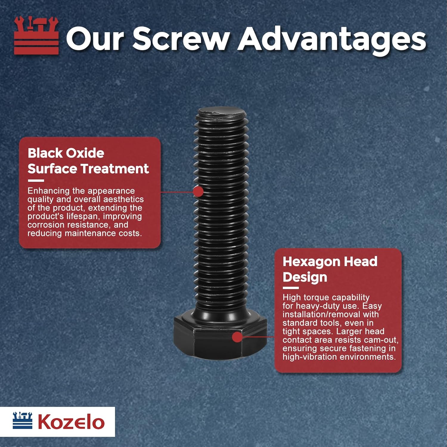 4 Pcs Hex Head Screws Bolts - [M12-1.75x140] Carbon Steel Grade 10.9 Fully Threaded Hex Tap Metric Hexagon Head Machine Bolts Right Hand External Hex Drive, Black