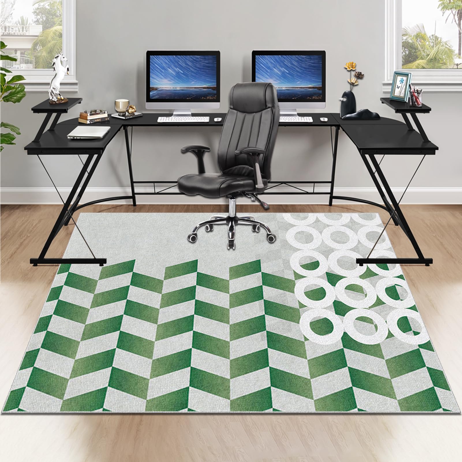 Mata na krzesło na biurko do domowego biura duży fotel gamingowy mata antypoślizgowa podkładka pod dywan i twarda podłoga wielofunkcyjna zmywalna 180 x 230 cm