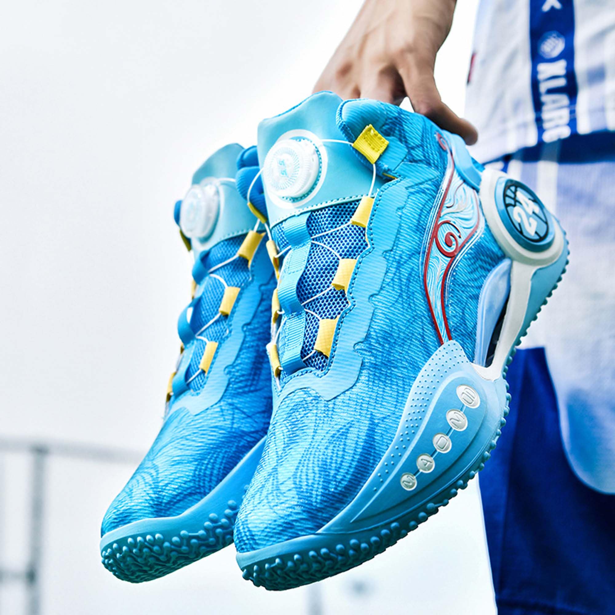 Men's and Women's Basketball Shoes Arch Support Non-Slip Lightweight Sports Workout Training Shoes Blue