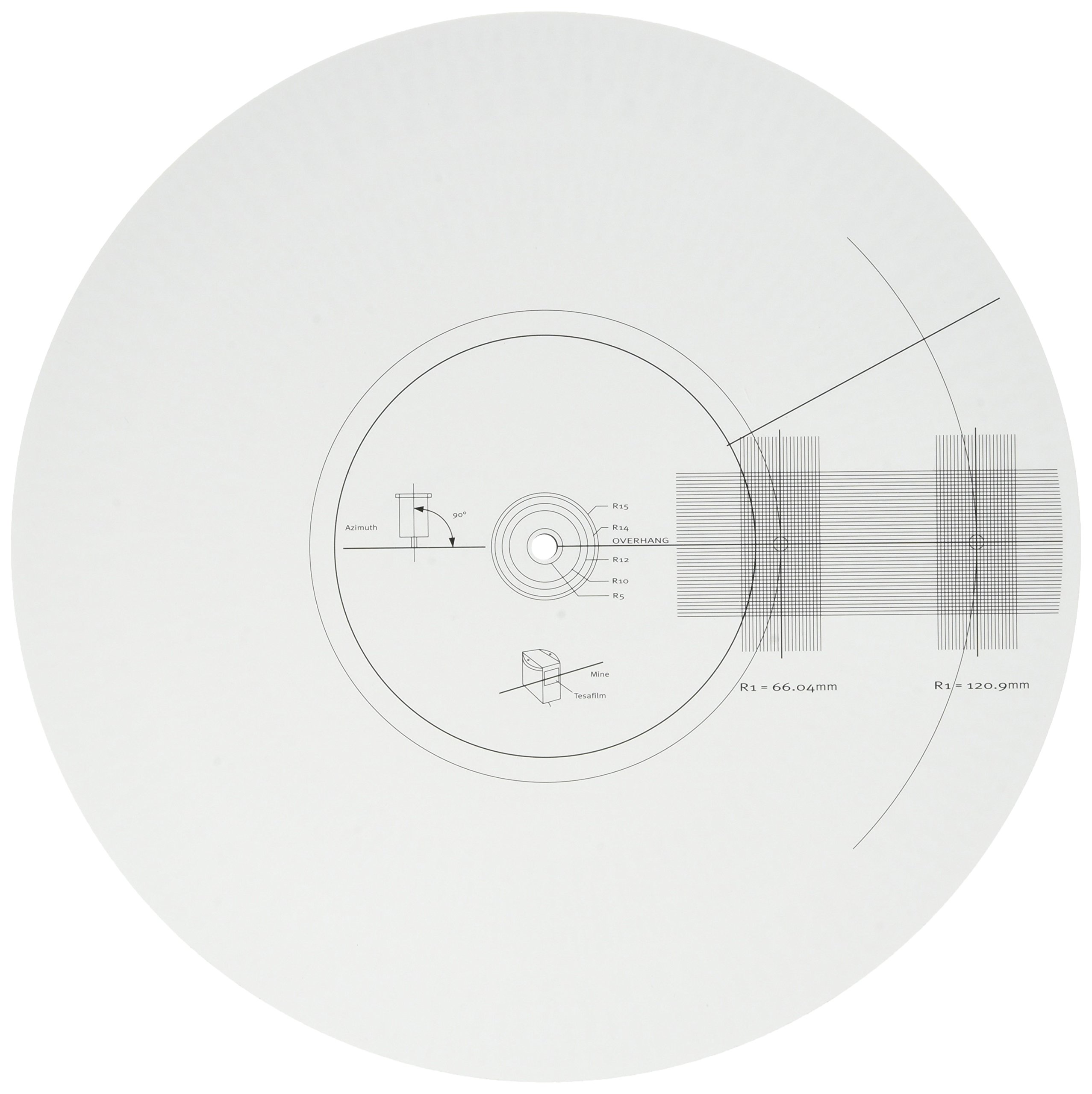 Image secondaire de Dynavox Gabarit de réglage pour tête de lecture/disque stroboscopique 206800