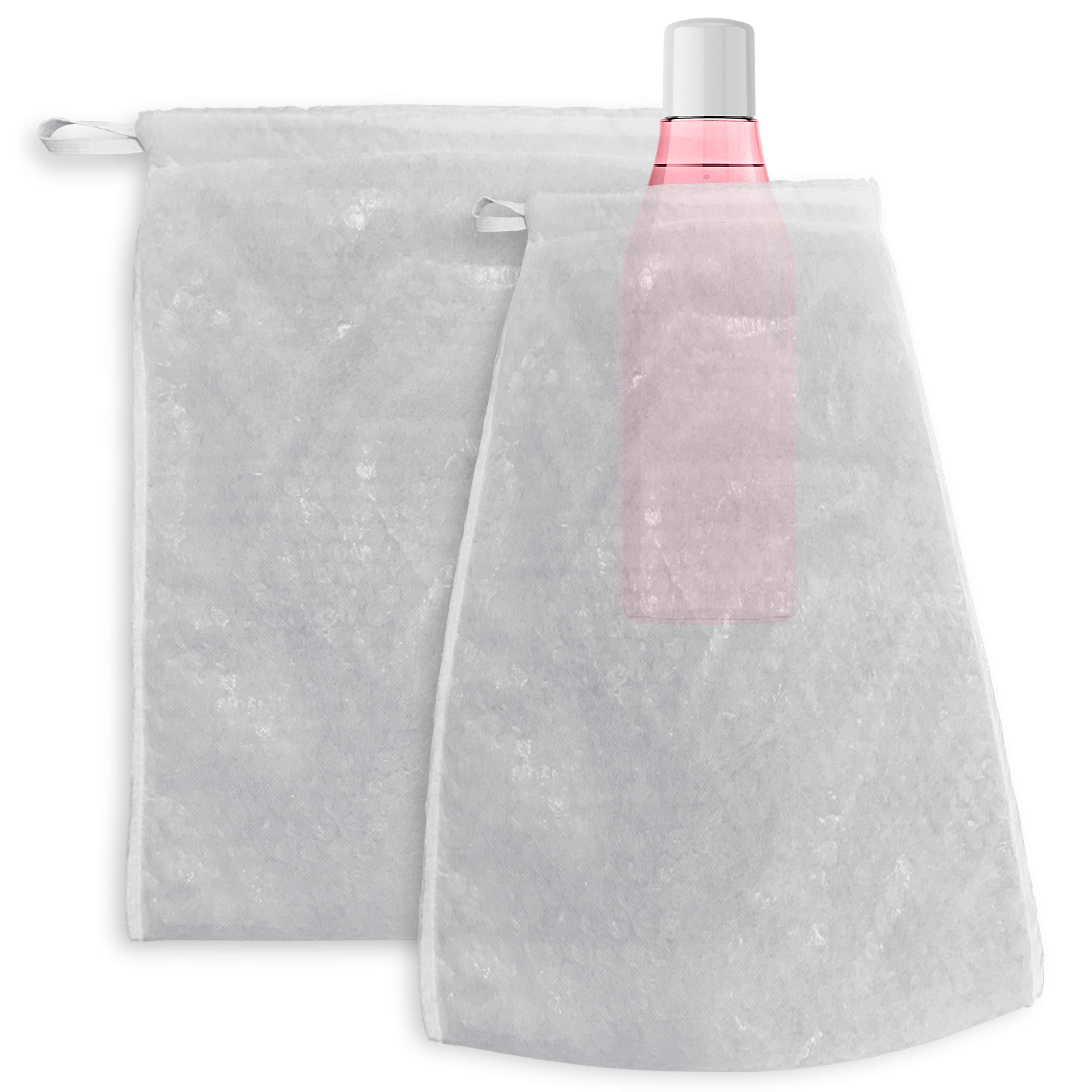 APQ Pack of 10 Drawstring Bubble Out Bags 12 x 16. White Bubble Bags 12x16, Double Walled Bubble Pouch Bags for Packing, Moving, Shipping, Mailing, Bubble Cushioning Wrap Bags.