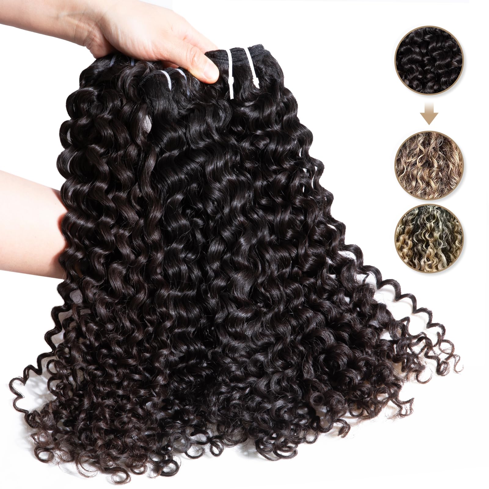 Raw Curly Bundles Human Hair, Last 5 Years Deep Curly Weave Bundles Human Hair, Salon Choice One Donor Raw Tight Curly 16 18 20 Inches 3 Bundle