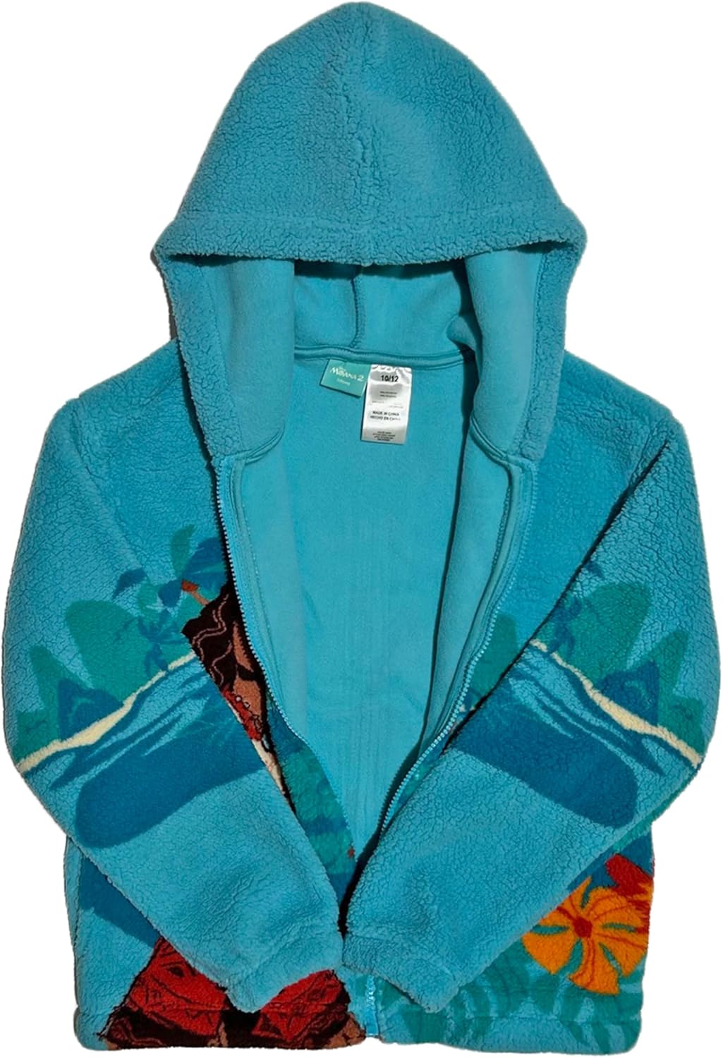 Disney Moana Big Girls Plush Fleece Zip Hoodie - Image 3