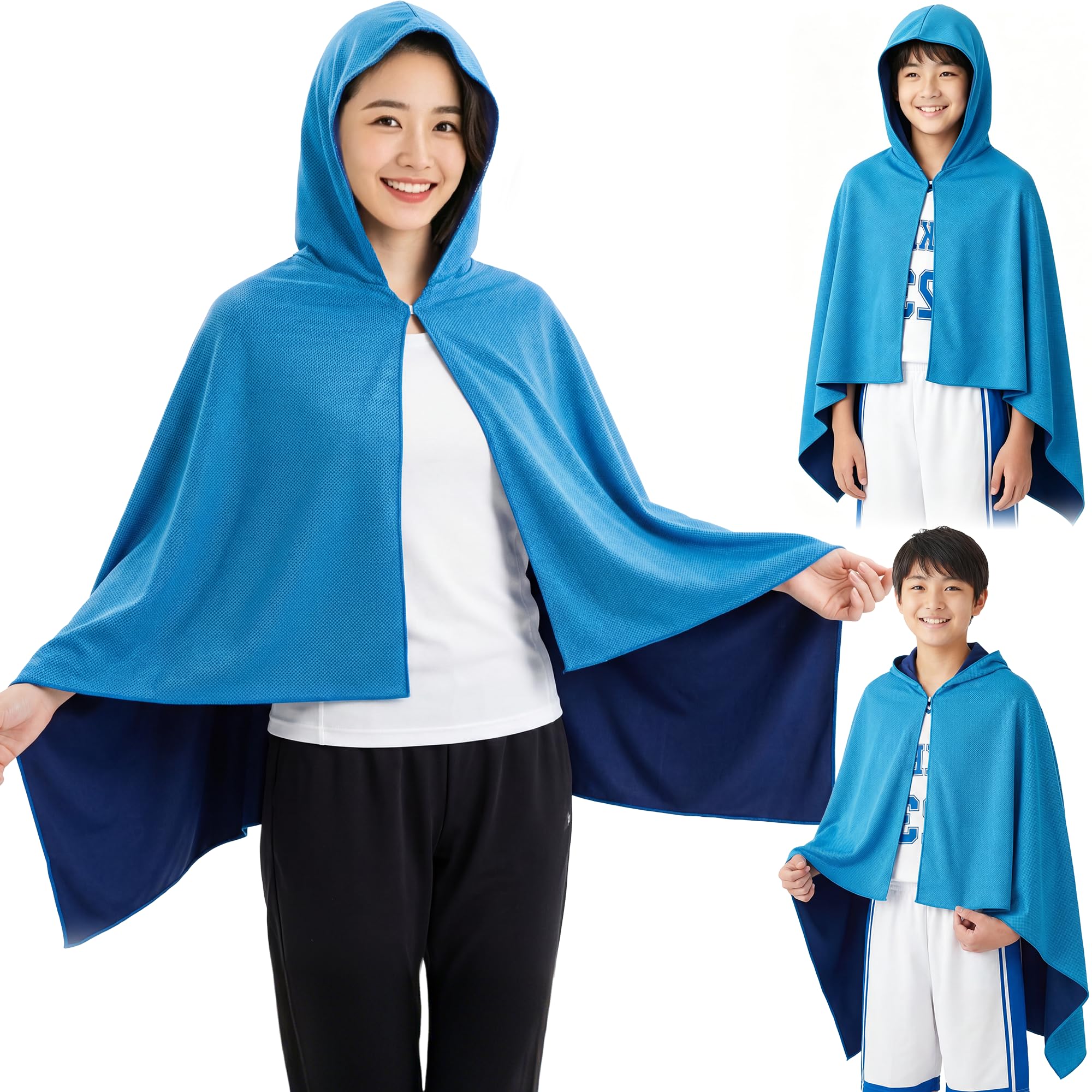 Amazon.co.jp: 冷感ポンチョ ひんやり 145×60cm【肌温度−15℃の