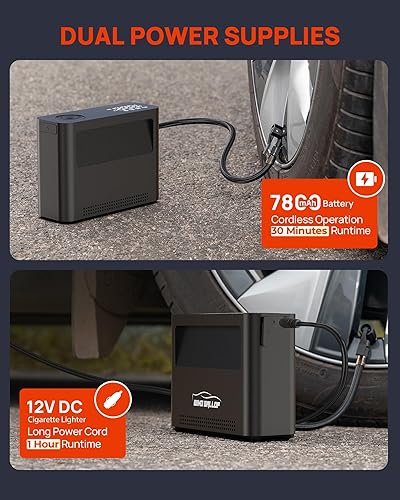 Miniatura 7 de Bomba de tabla de remo  Compresor de aire de 150 PSI, bomba eléctrica 4 veces más rápida con 9 modos, bomba de aire automática todo en uno para