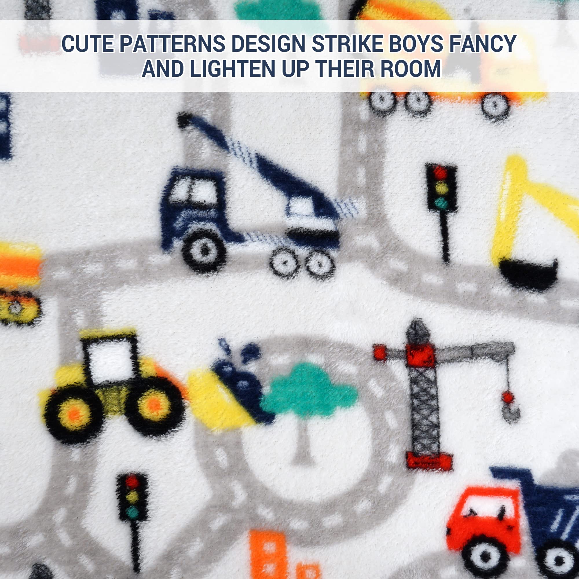 softan Coperta da camion per bambine, coperta per ragazzi e ragazze, morbida flanella, coperta per divano, letto, regalo di compleanno per bambini, 130 x 150 cm