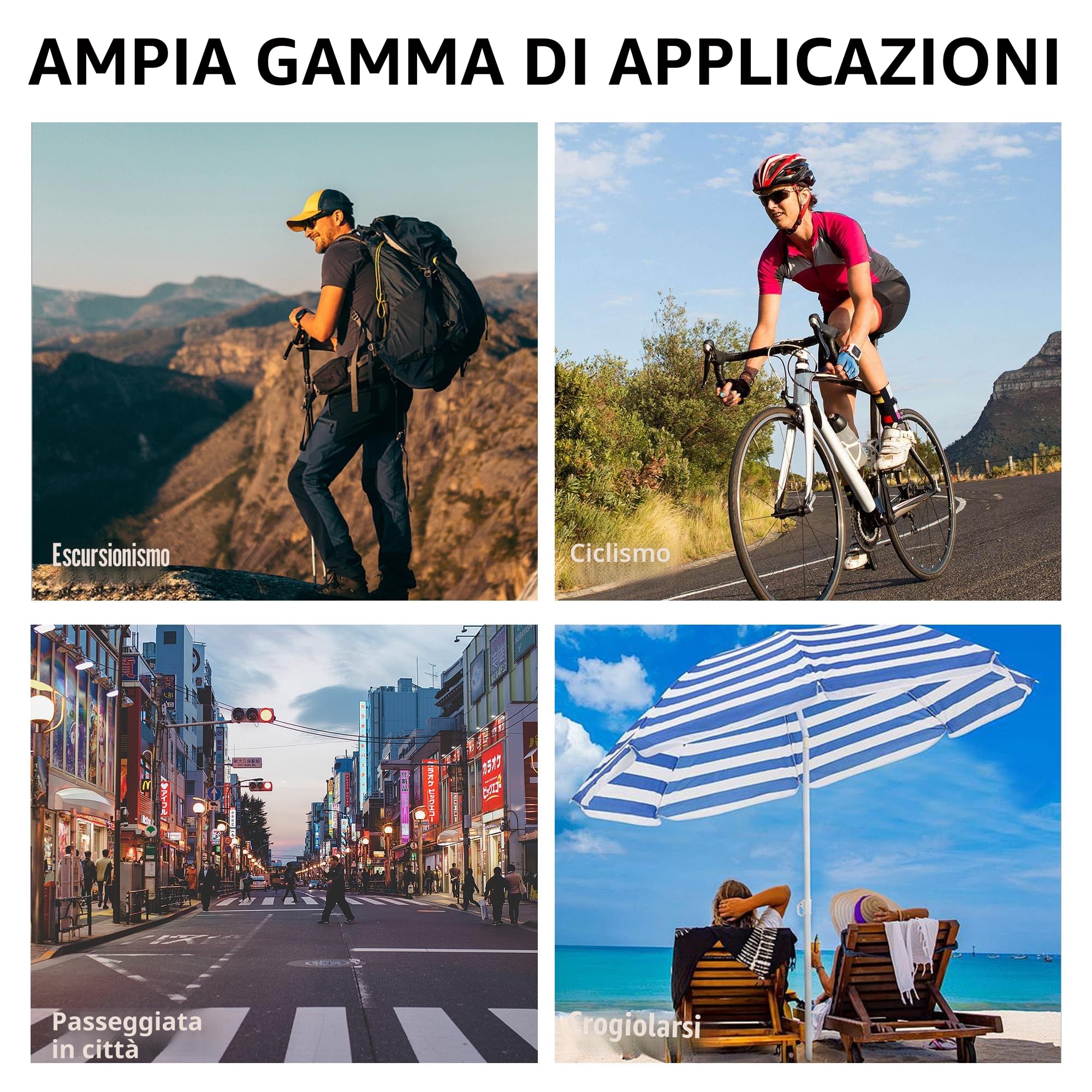 RCstyle Compatibile con Ray-Ban Meta Wayfarer (Standard) Smart Glasses Set di clip a cambio colore (Marrone, Giallo visione notturna, Nero)