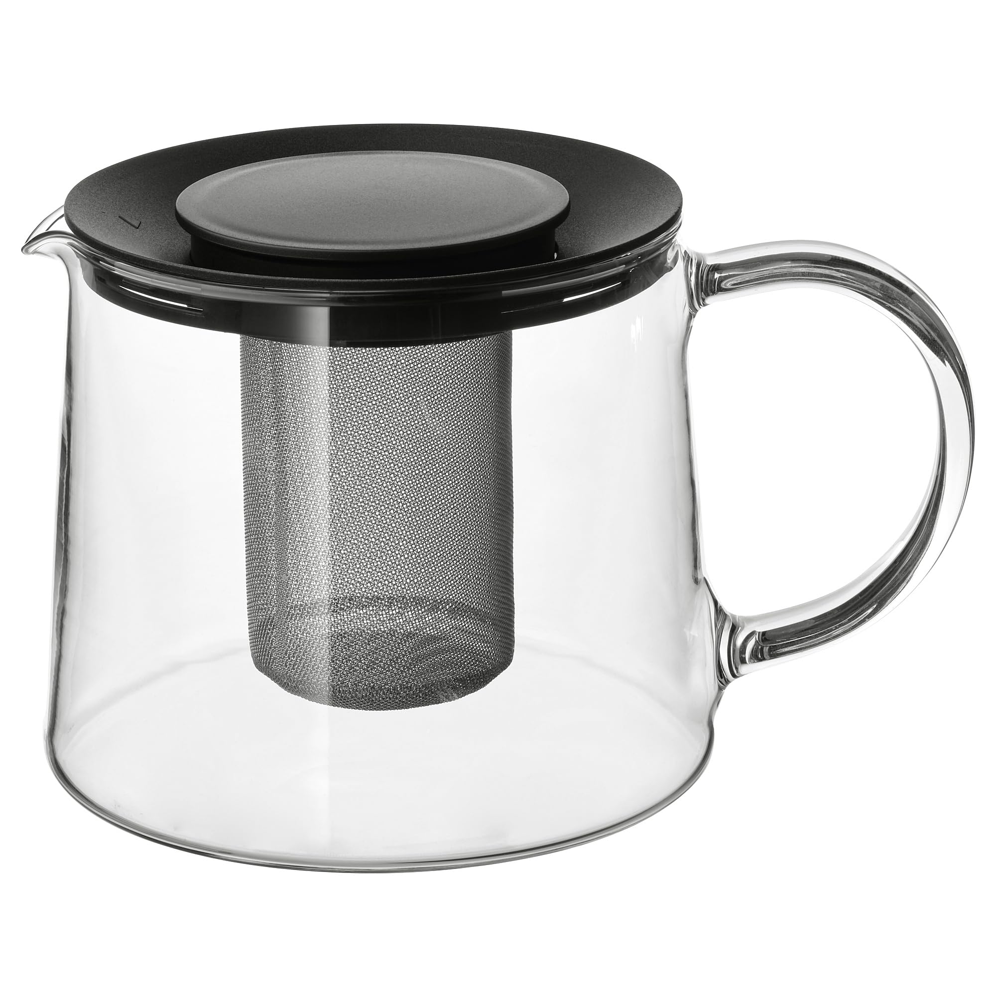 Théière en verre avec filtre RIKLIG 1,5 l grande capacité pour tisane et thé en vrac