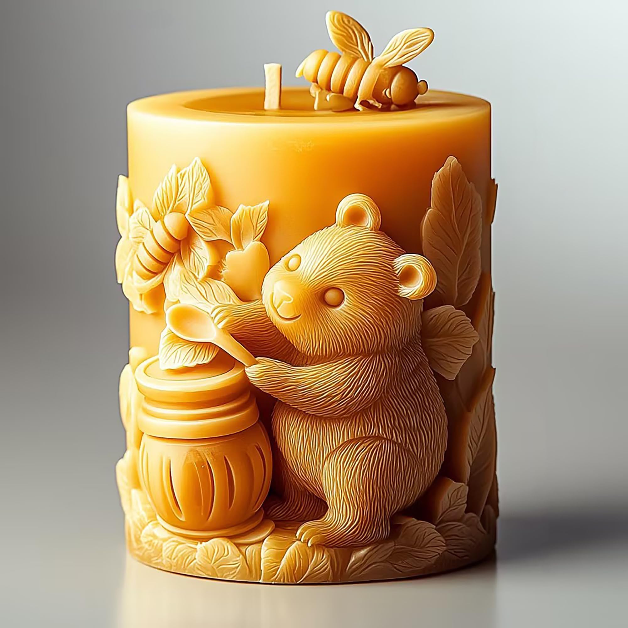 Tree Bear Candle Mold - Animal & Bear Resin Casting Molds, Silicone Clay Jewelry Molds, Candle Making Craft Supplies