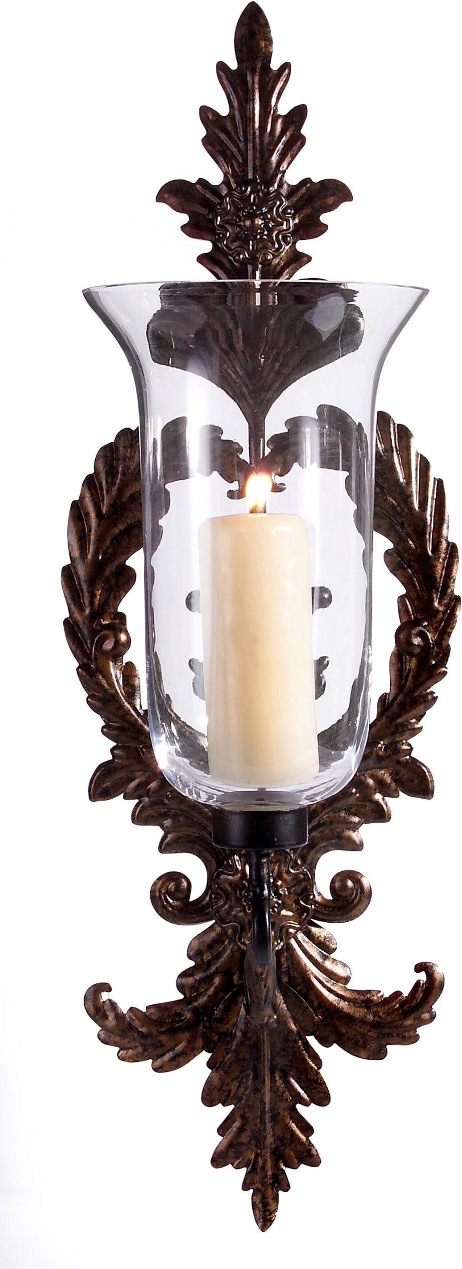 Elegant Wrought Iron Wall Candle Holder Sconce