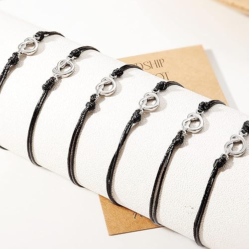 Miniatura 4 de Pulsera para mejor amiga, pulseras a juego con nudo de amor para parejas, pulsera de amistad de larga distancia para madre, hija, alma amorosa