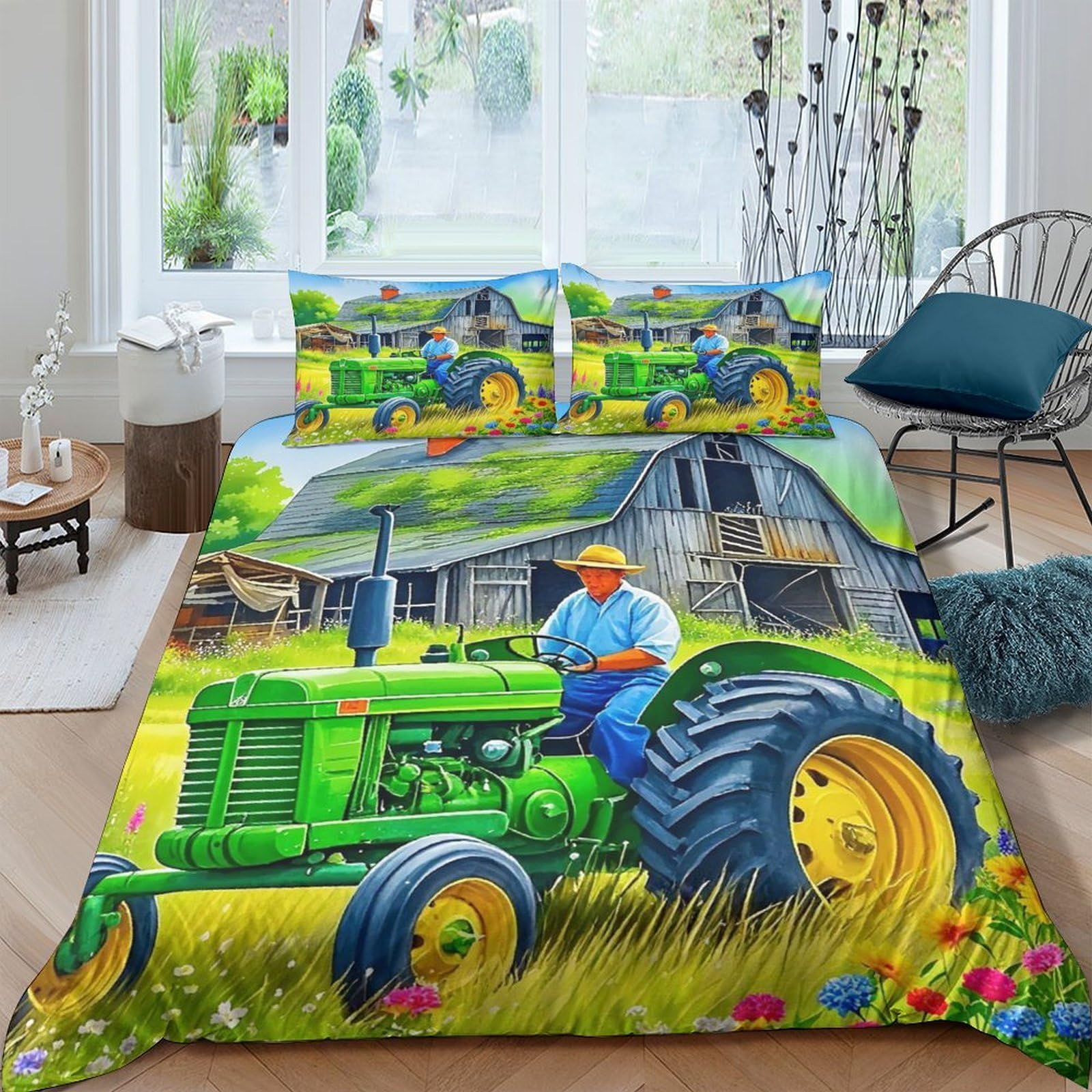 Parure de lit tracteur 3D pour transformer la chambre d'un garçon passionné de ferme
