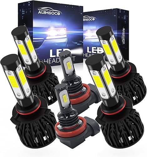 Bombillas LED para faros delanteros, luz alta 9005 + haz bajo 9006 + H11 Foglight Combo Kit para Honda Civic DXDX-GEXEX-LLXSi Coupe (2006-2015),