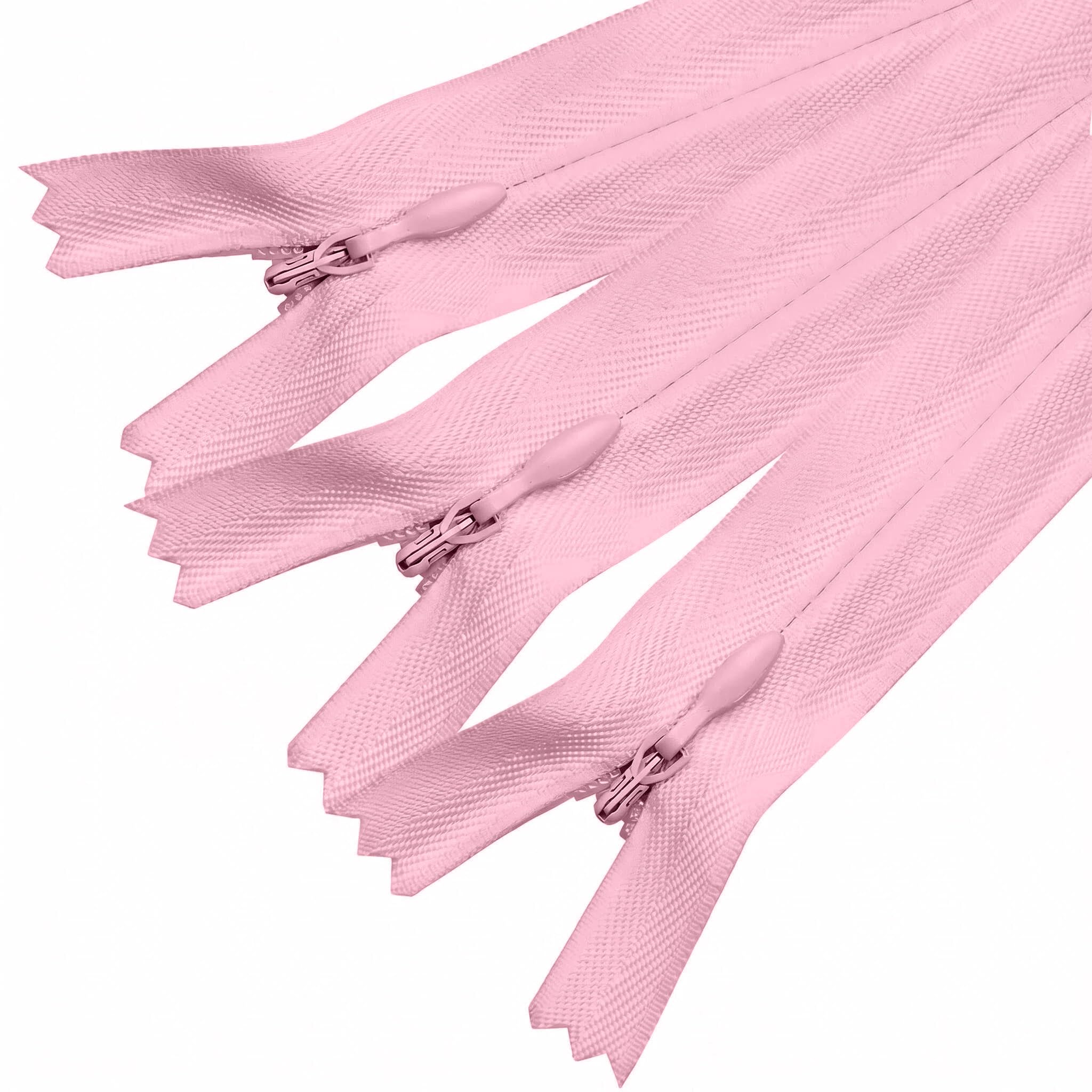 Sawoake unsichtbare Reißverschlüsse #3, Schwarze Nylon-Spule Reißverschlüsse 3-Pack für Nähen, Röcke, Taschen, Kissen