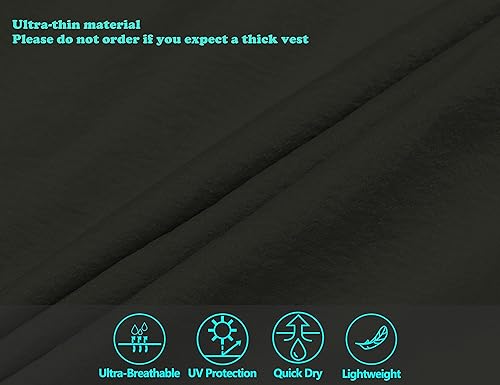 Miniatura 5 de Little Donkey Andy Chaleco de ciclismo para hombre, chaleco reflectante para bicicleta, ultra ligero, transpirable, resistente al viento, para golf,