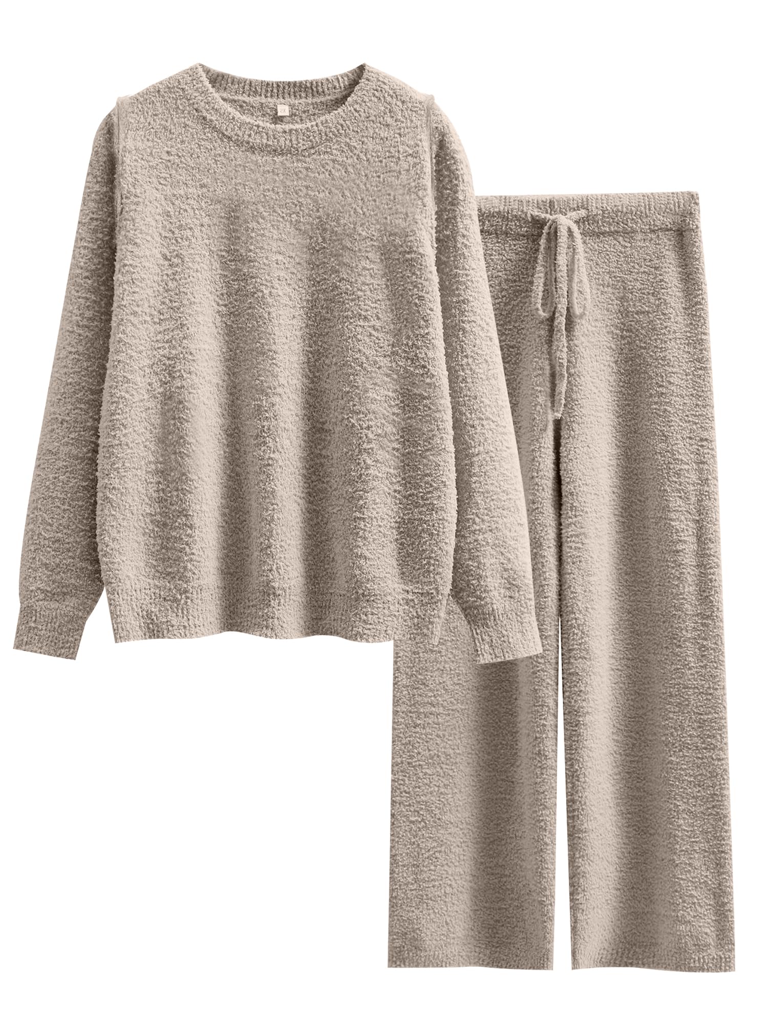 ANRABESS Lounge Sets for Women Fuzzy Fleece Pajama Set
