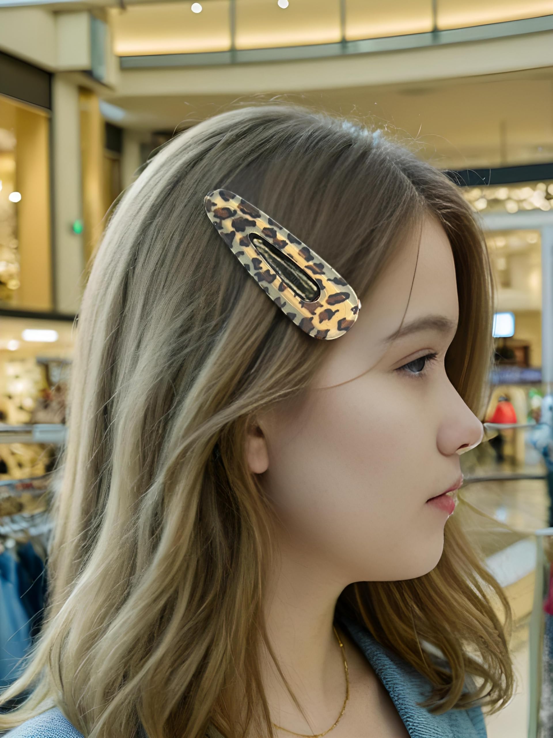 Amazon.com : Fosrisix Pack Resin Leopard Print Hair Clips 