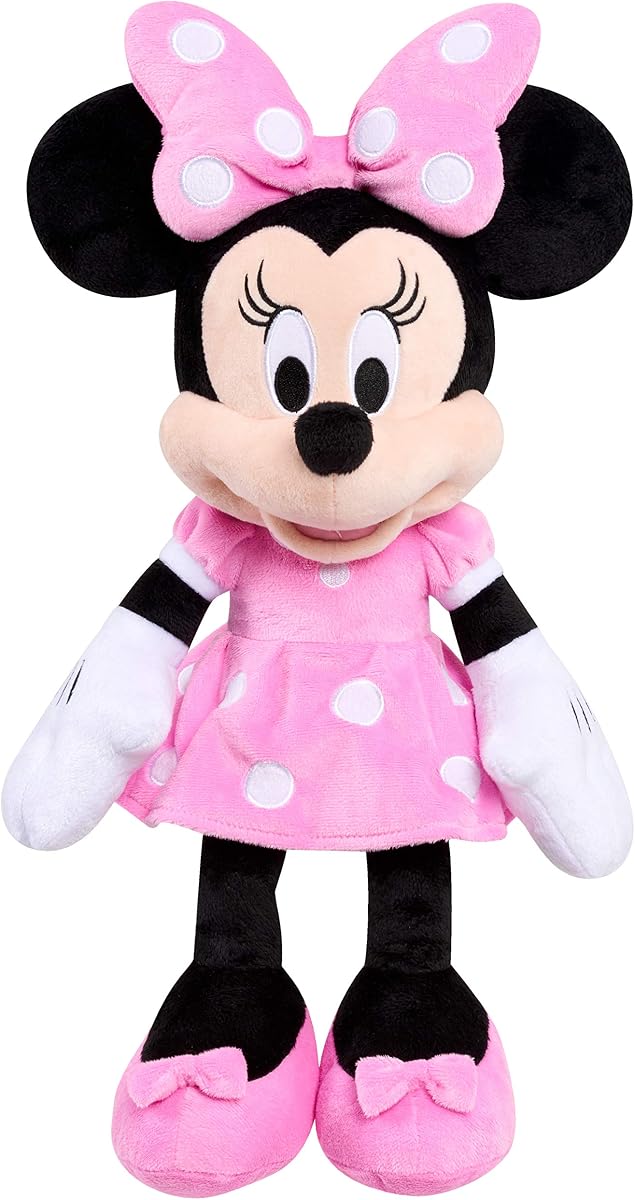 Disney Junior Mickey Mouse Peluche grande Minnie Mouse, juguetes para niños con licencia oficial para edades de 2 años en adelante por Just Play
