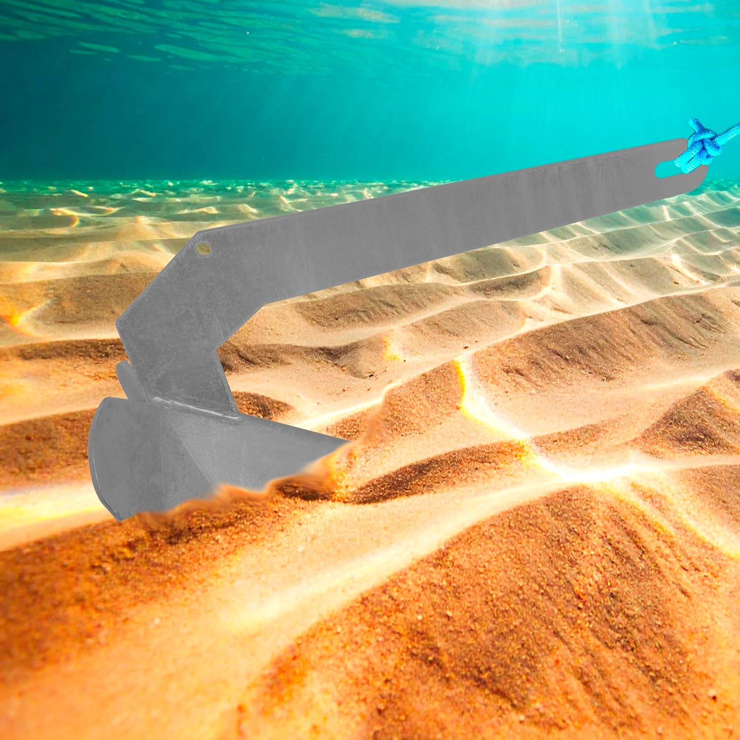 Extreme Max 3006.9312 Galvanized Self-Righting Delta Anchor - 35 lbs., Works Great on Sandy, Rocky, Muddy and Weedy Bottoms