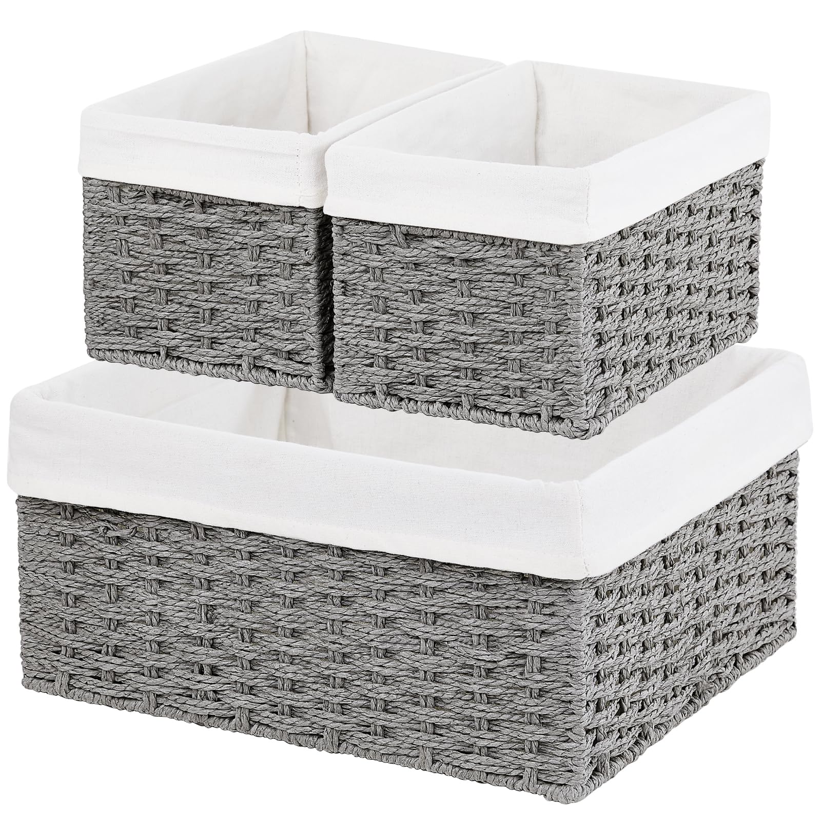 Amazon.com: Vagusicc Wicker Basket, Set of 3 Hand-woven Storage
