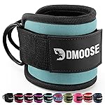 DMoose Ankle Strap for Cable Machine - One Size Fit with Premium Padding, Workout Kickback Ankle Cuffs, Ankle Bands for Working Out, Booty Workouts, Leg Extension, Hip Abductors & Lower Body Exercises