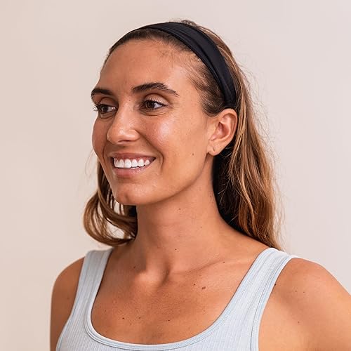 Miniatura 8 de FROG SAC Diademas deportivas para niñas, ajustables, antideslizantes, atléticas, deportivas, para mujeres, adolescentes, niñas, color negro, gris,