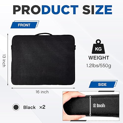 Miniatura 2 de Hosuly Asiento de estadio portátil sin respaldo, asientos de estadio para gradas, cojín de asiento ligero con correa para el hombro y portavasos