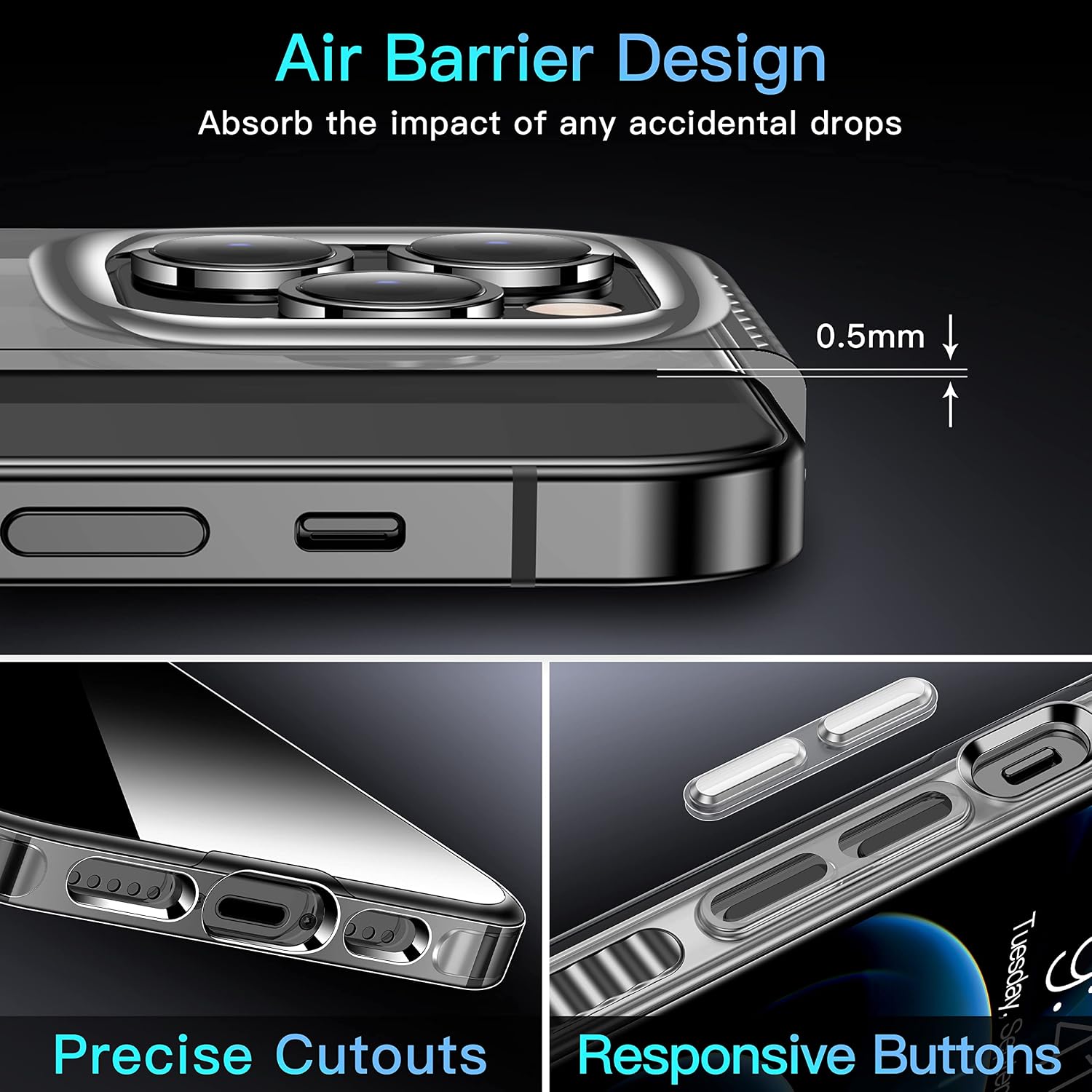 CASEKOO [Ver.2.0] Rugged Clear for iPhone 12 Pro Max Case [Certified Military Grade Drop Standard] [Never Yellow Tech] Protective Shockproof Slim Thin Hard Phone Case for Women & Men, 6.7''-Clear