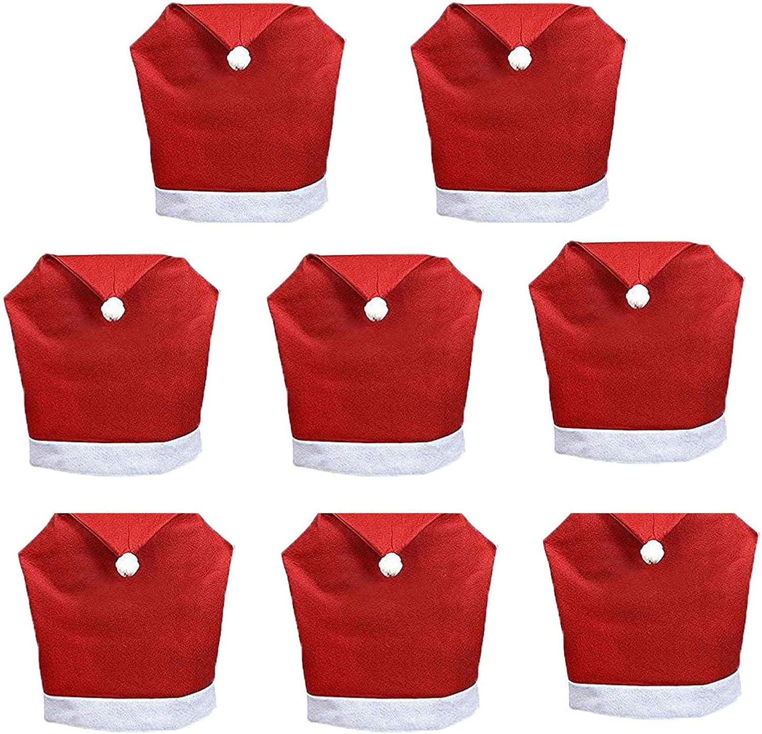 mehome santa chair covers xmas santa red hat dining chair slipcovers back covers christmas chair covers set of 8 slipcovers for christmas party festive decoration