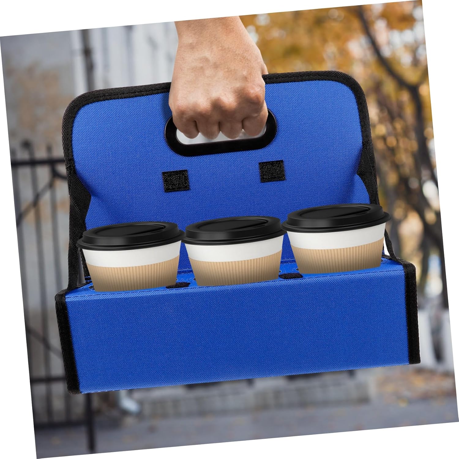 Drink Takeout Holder Insulated Reusable Foldable Carrier Cup Holder Handle Takeout Storage
