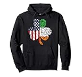 Shamrock Irish American Flag St Patricks Day Hoodie