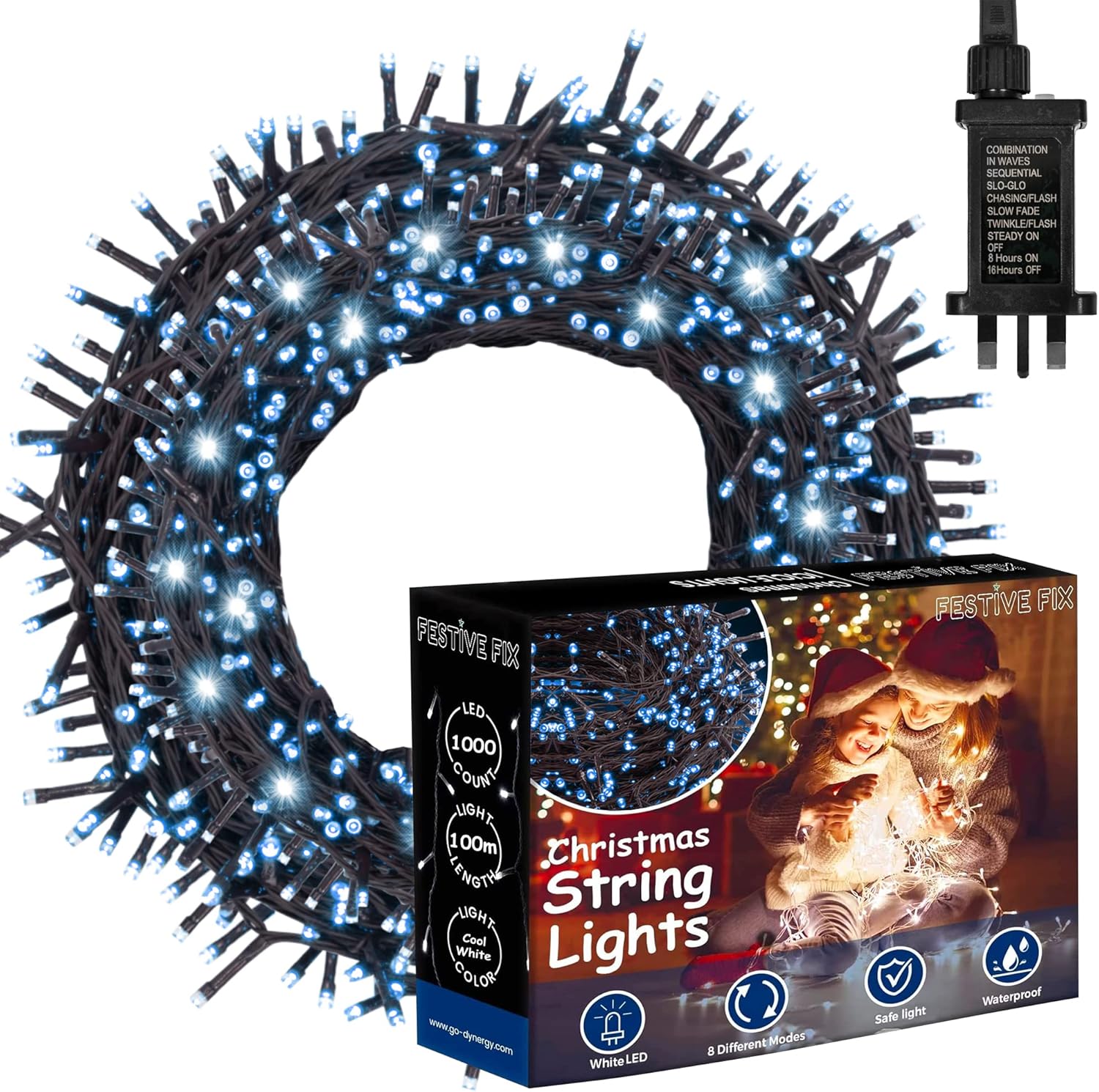 Festive Fix Premium 1000 LED Christmas Lights for Indoor & Outdoor