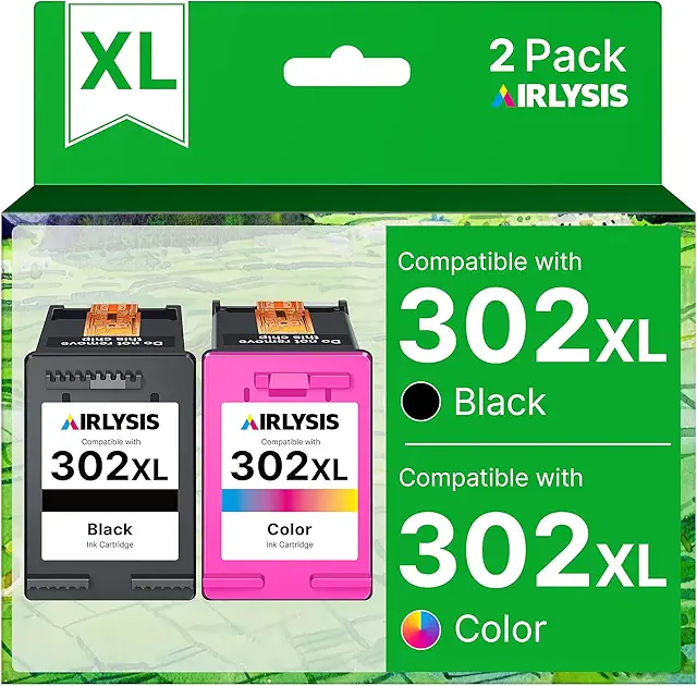 AIRLYSIS 302XL Cartouches d'encre Remanufacturées pour HP OfficeJet 3831