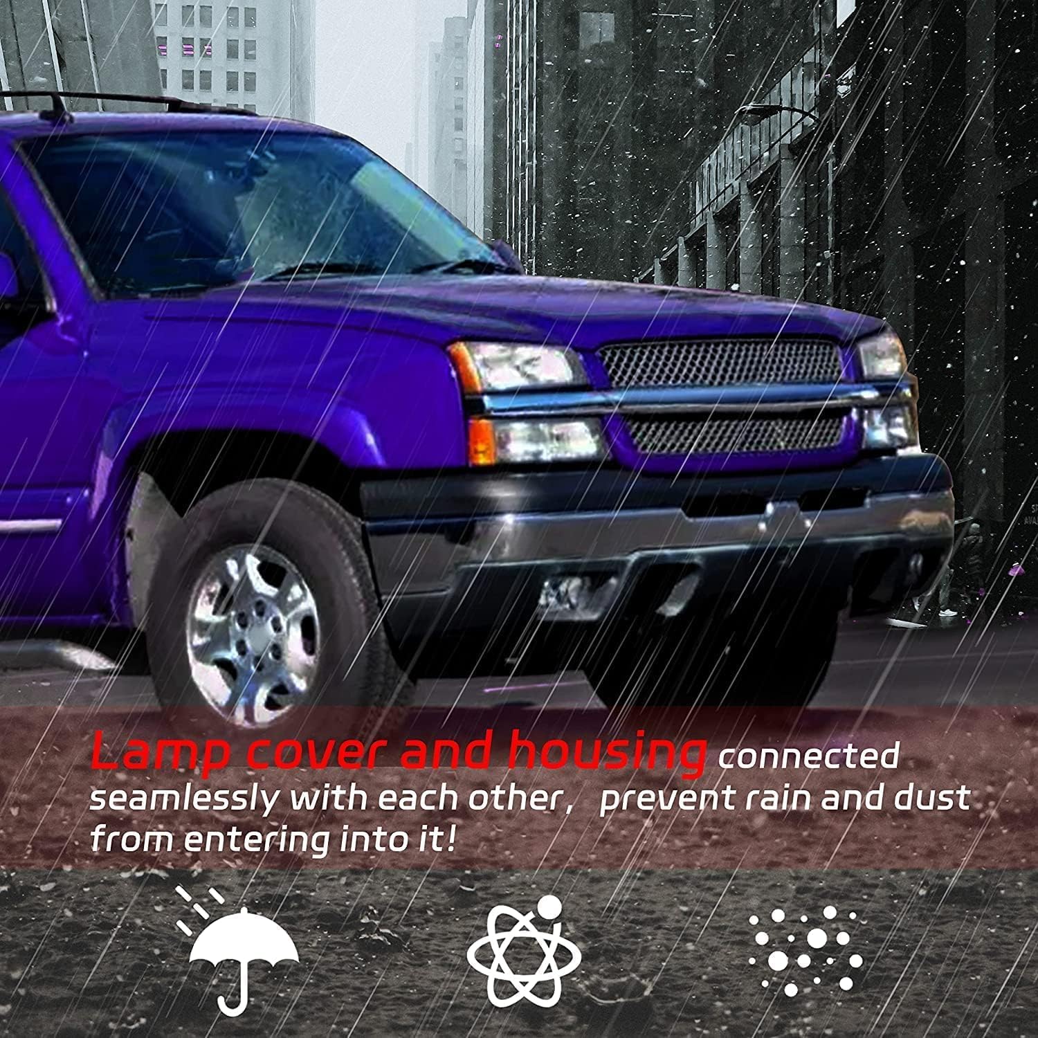 Faros LED Silverado 1500 Faros LED DRL Para Chevy Silverado 1500 2003-2007 - Cromados, Estilo Personalizado Faros Delanteros Custom