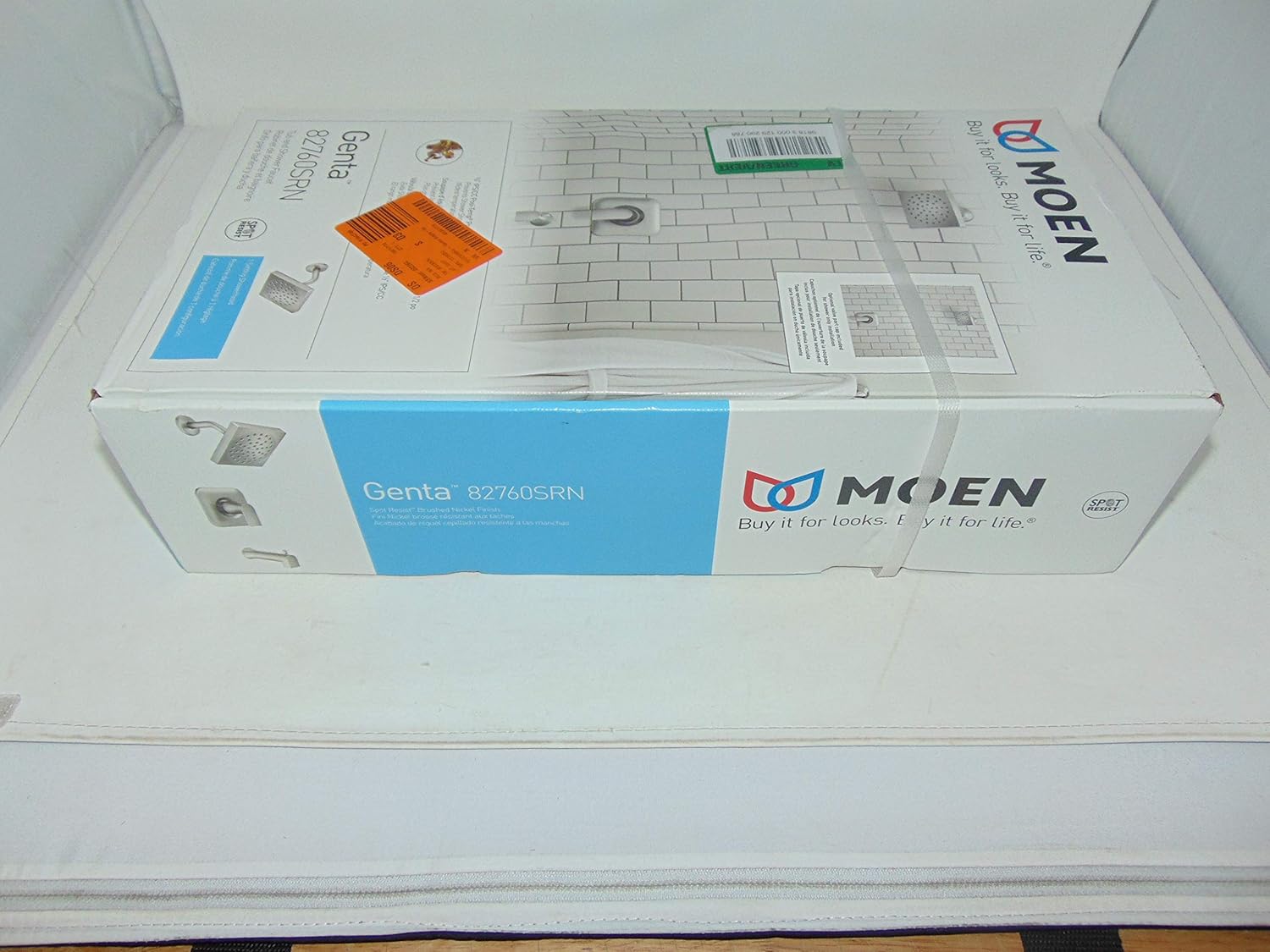 Moen Genta Single-Handle 1-Spray Tub and Shower Faucet in Spot Resist Brushed Nickel (Valve Included)