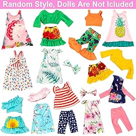 ZITA ELEMENT 10 Sets Fashion 14.5 Inch Girl Doll Clothes and Party Dress for 14 - 14.5 Inch Doll Clothes Outfits and Accessories