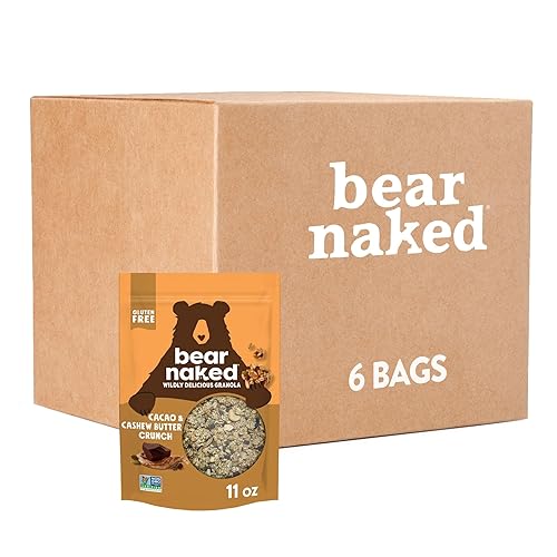 Bear Naked, Granola, cacao y mantequilla de anacardo, vegano y sin gluten, estuche de 4.125 libras (6 unidades)