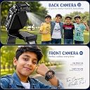 PunnkFunnk Kids Smart Watch with Dual Camara, 360° Rotating Design, HD Display, Video Calling, Chat, Rechargeable Battery & Adjustable Strap, Transparent Body for Boys & Girls - (Black) gallery image